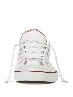 Белые CONVERSE на тонкой подошве вид спереди