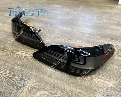 Стопы Lexus RX 2009-2015 черные с анимацией