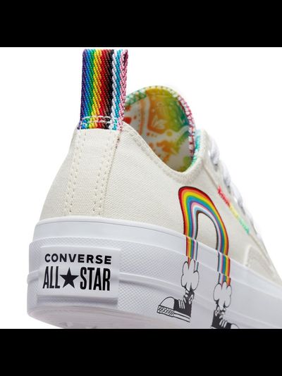 Кеды Converse Lift Platform Pride c принтом Радуга