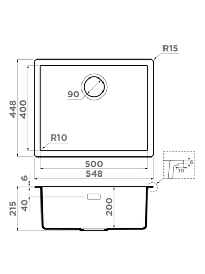 Мойка OMOIKIRI YAMAKAWA 55T INTEGRA