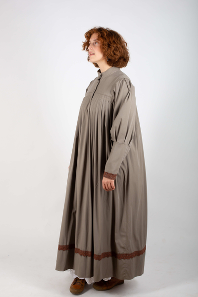 Платье «Поморское» Оливковое - шерсть смесовая