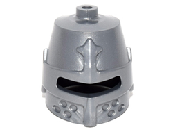 Minifigure, Headgear Helmet Castle Closed with Eye Slit, Flat Silver (89520 / 6037510 / 6327809)