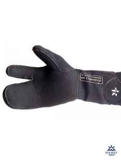 Рукавицы неопреновые 9мм Sargan 3х-палые "Мечта пианиста" р.XXL