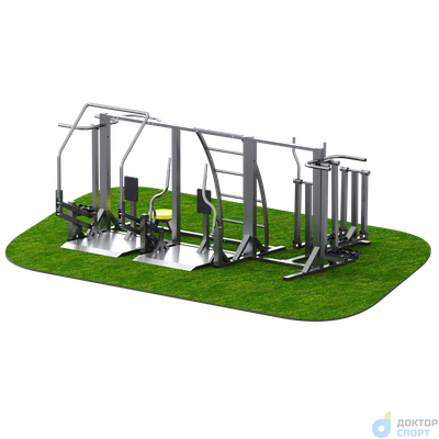 Уличный тренажерный комплекс на раме