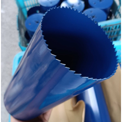 Коронка биметаллическая диаметр 130 мм глубина 200 мм + держатель с креплением шестигранник 13 мм для дрели