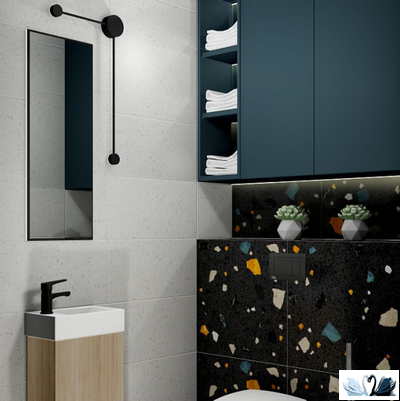 Керамогранит Creto Cray dark geometry 30 х 60 см