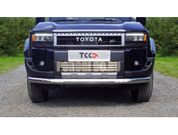 Защита передняя нижняя (с ДХО) d76,1 мм ТСС для Toyota Land Cruiser 250 Prado 2024-