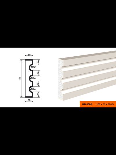 Фасадный молдинг из пенополистирола с покрытием LEPNINAPLAST (Лепнинапласт)  МВ-150/2