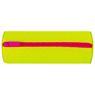 Пенал-тубус BRAUBERG, сетка, "Neon", желтый, 21х8х8 см, 229025