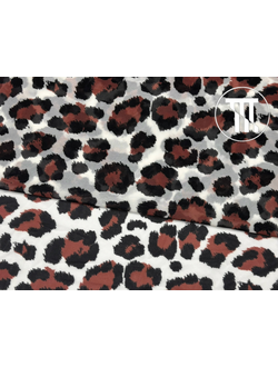 Сетка-стрейч принт Леопард 006, цв. Светло-каштановый