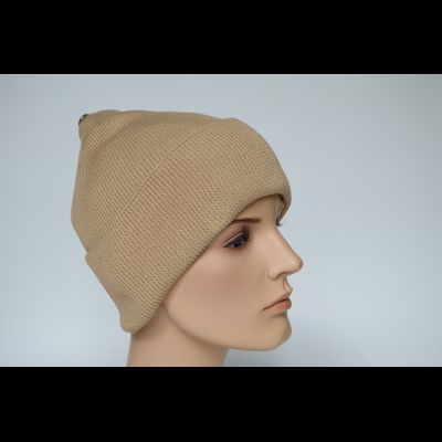 Шапка Vizio 1200 CRY с отворотом Италия бежевая