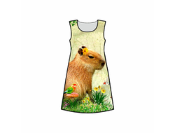 Платье 3D с полной запечаткой Капибара, Kapibara-san №8