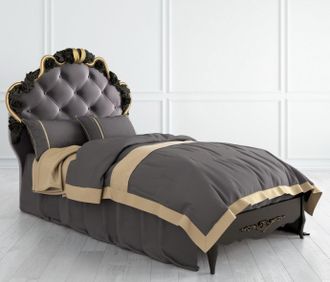 Кровать Nocturne с мягким изголовьем и золочением 90*190