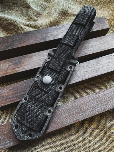 Тактический нож Стрим сталь AUS 6, рукоять резина, ножны ABS