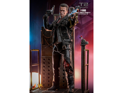 ПРЕДЗАКАЗ - Терминатор Т-800 (Арнольд Шварценеггер, "Терминатор 2: Судный День") - Коллекционная фигурка 1/6 T-800 (Battle Damaged Version 2.0) (DX46) - Hot Toys ?ЦЕНА: 52600 РУБ.?