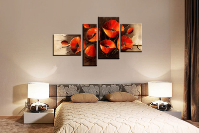 Модульная картина "Маковое счастье"