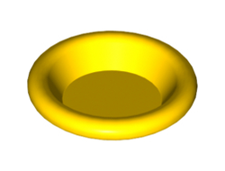 Minifigure, Utensil Dish 3 x 3, Yellow (6256 / 4228259 / 6173824 / 625624)