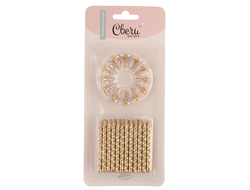 Свечи Золото, Металлик, 6 см, 24 шт. с держат.