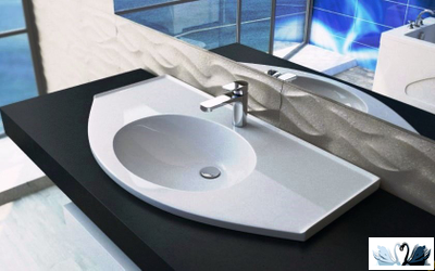 Умывальник Эстет Florida 100 х 53 см Каменный на столешницу