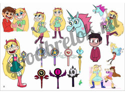 Наборы наклеек Стар против сил зла