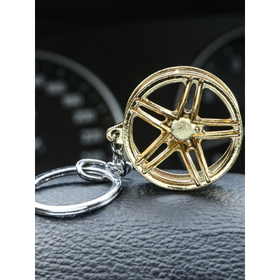 Брелок «Диск D-8» металл, хром/чёрный