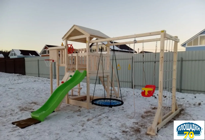 Детская площадка Савушка Мастер 4 + качели-гнездо