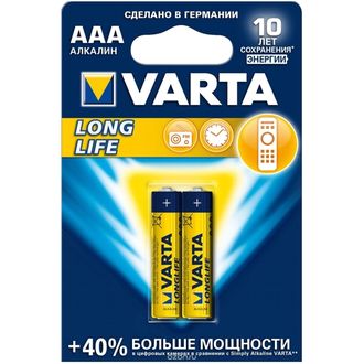 Батарейка AAA щелочная Varta LR3-4BL Longlife (4103) в блистере 2шт.