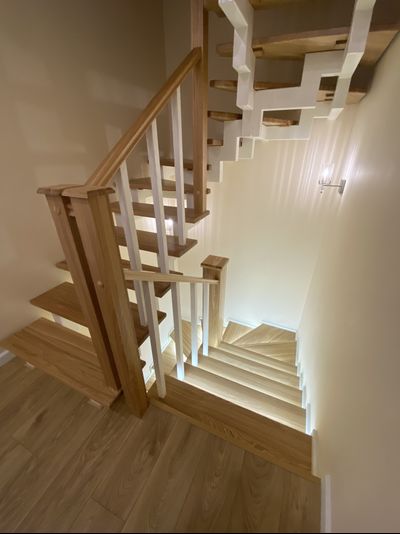 Лестница на металлическом каркасе - проект №213