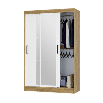 Тайм Шкаф-купе (1310*2000*500мм),крафт/ белый