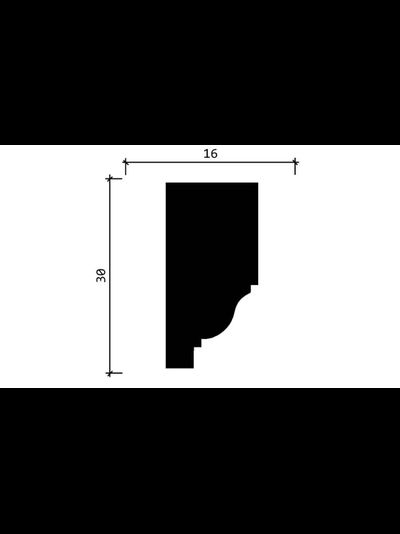 Молдинг Decor Dizain DD609, дюрополимерный, влагостойкий, под покраску, длина 2 м