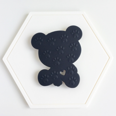 Грызунок из пищевого силикона Панда розовая