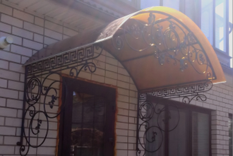 Козырек кованый фото - Арт 03