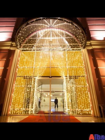 Занавес 2*1.5 м, ТЕПЛЫЙ БЕЛЫЙ, IP 54, постоянное свечение