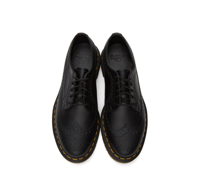 Туфли Dr Martens 3989 Black Yellow Stitch Smooth