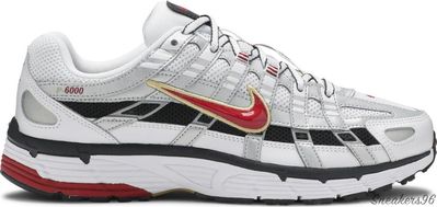 Nike P-6000 Metallic Silver Red/Серый Мужские (41-45)