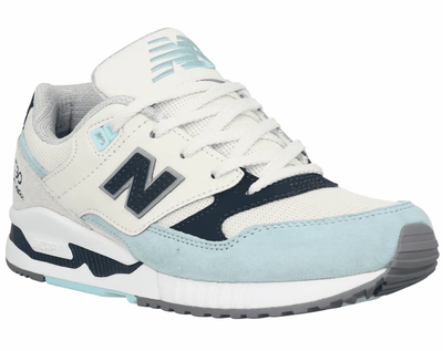New Balance 530 White (Серые с зеленым) Арт4 сбоку