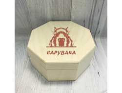Шкатулка с гравировкой Капибара, Kapibara-san №11