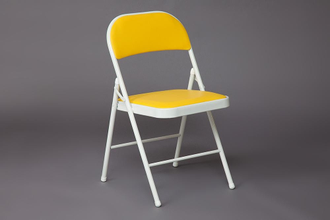 Стул складной Secret De Maison FOLDER (mod. 032) каркас: металл, сиденье/спинка: экокожа, 41*51*76см, желтый