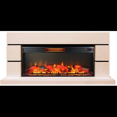 Линейный электрокамин Норд бежевый с очагом FreeSpace 50 LED FX QZ