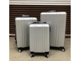 Комплект из 3х чемоданов Поликарбонат Olard S,M,L серый