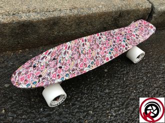 Мини-Круизер Fish Board 22" Розовый череп