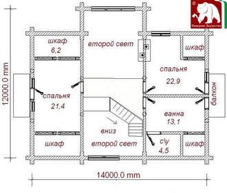 Проект 3-85, 300 кв.м., 12*14