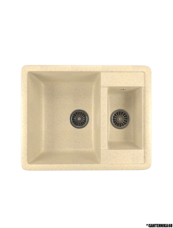 Мойка из искусственного мрамора MIXLINE ML-GM21 двухчашевая 485*600*190мм
