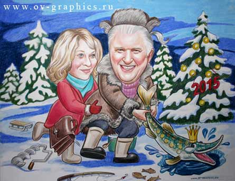 шарж в рамке