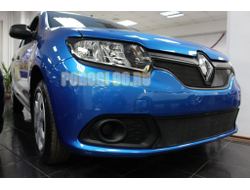 Защита радиатора Renault Sandero 2014-2018 black низ