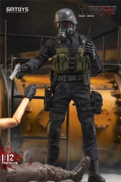 Ханк, лидер USS Alpha Team (Resident Evil, Обитель Зла) - Коллекционная фигурка 1/12 Reaper (GM520) - Gmtoys