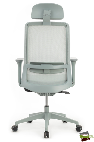 Кресло WORK W-218C blue Голубой пластик/Голубая сетка