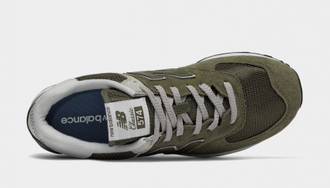New Balance 574 Olive (Экозамша) сверху
