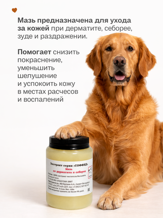 МАЗЬ ОТ ДЕРМАТИТА И СЕБОРЕИ ДЛЯ СОБАК 100 ГР.