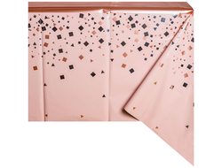 Скатерть фольг Конфетти Party роз 130х180